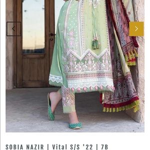 Pakistani brand Sobia nazire 3 picec full embroidery dress size large